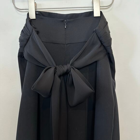 Milly Cady Brooke Jumpsuit Black Strapless Tie Back Cocktail Evening Wide Leg 4 - Picture 6 of 10